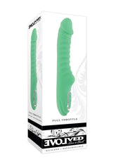 Evolved Full Throttle Rechargeable Warming Vibrator Silicone Mint Green